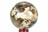 Polished Black Opal Sphere - Madagascar #225146-1
